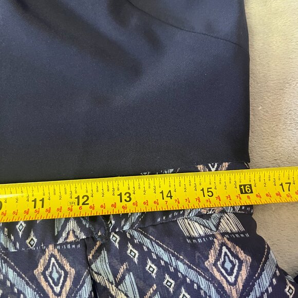 Vince Camuto Navy Abstract Sleeveless Wide Leg Jumpsuit - Picture 10 of 13